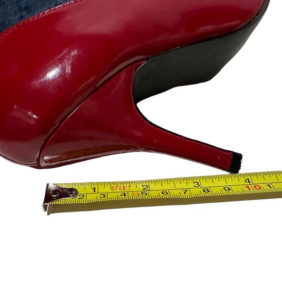 (9-215) Kelly & Kathie Red Patent Leather High Heel Pumps Size 7M - Picture 14 of 14